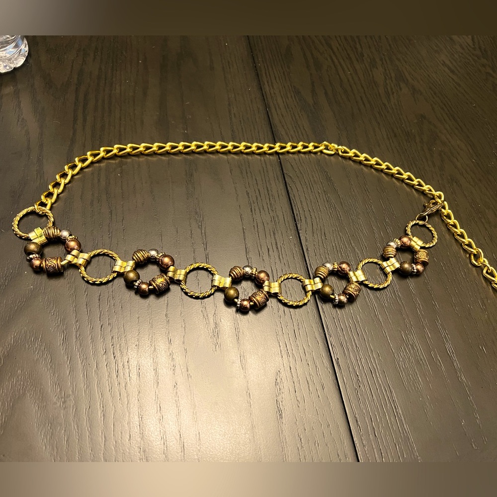 Chain Belt in Gold & Warm Amber Tones